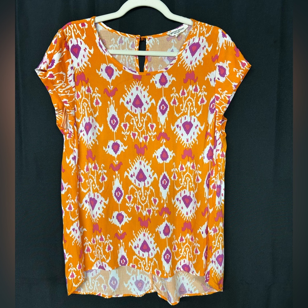 Christian Siriano Orange and Purple Blouse